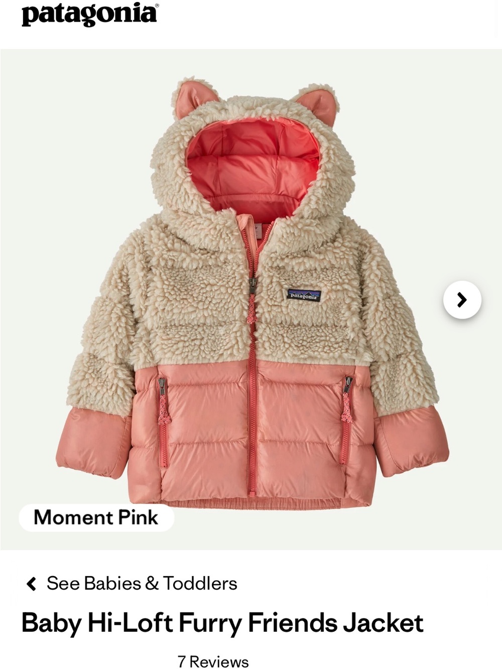NWT Patagonia 2T Pink Hi Loft Furry Friends Jacket - Picture 6 of 6